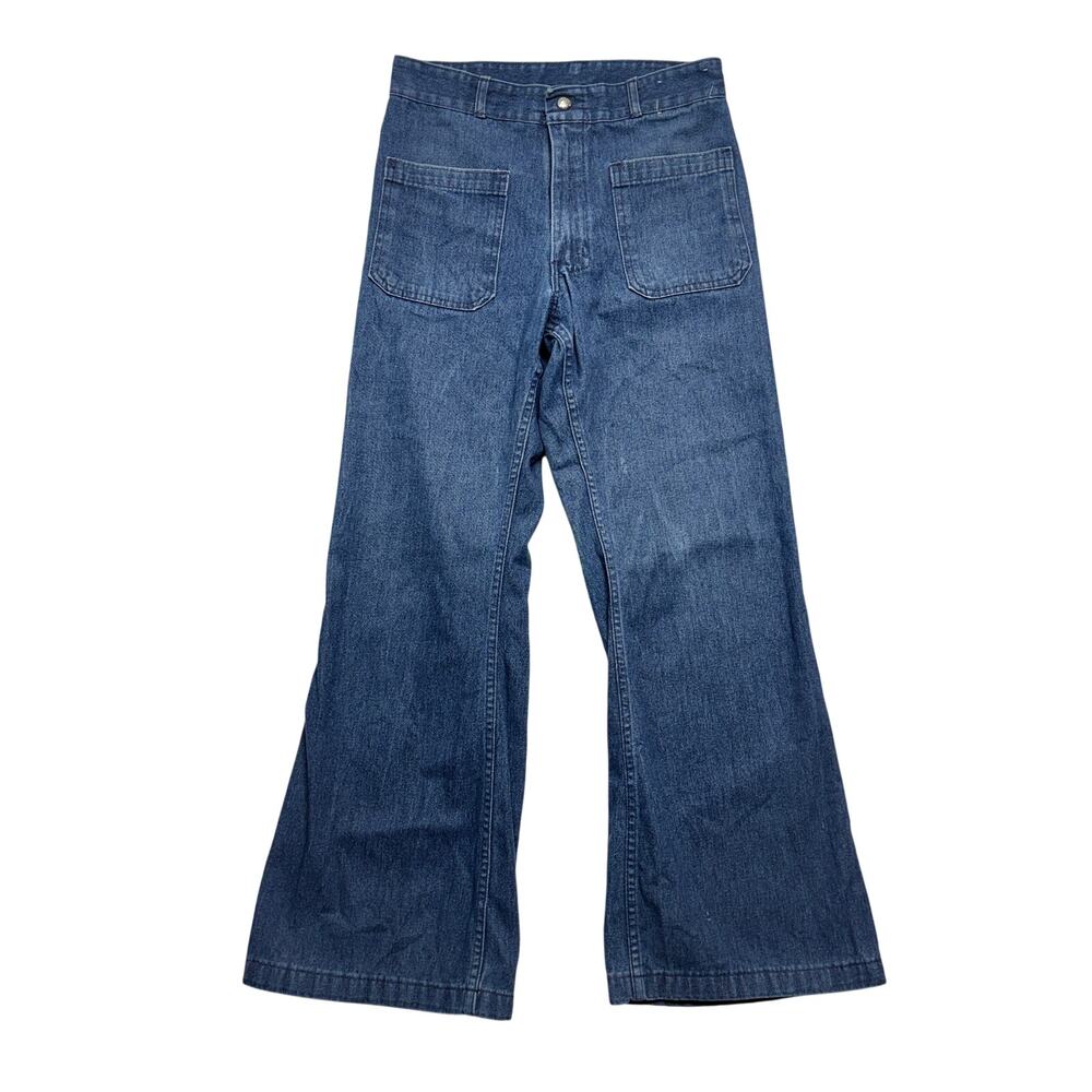 Vintage 70s Seafarer Bell Bottom Jeans 28x29 Trousers Denim Talon Wide Leg